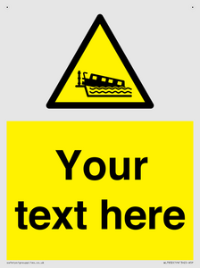 Custom warning grounding narrow boat on lock cill